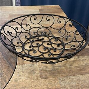 Black Wrought Iron Decorative Bowl